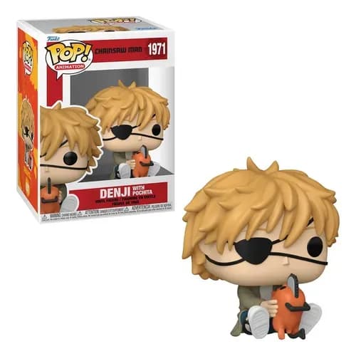 Funko Pop 1971 Chainsawman Denji com Pochita